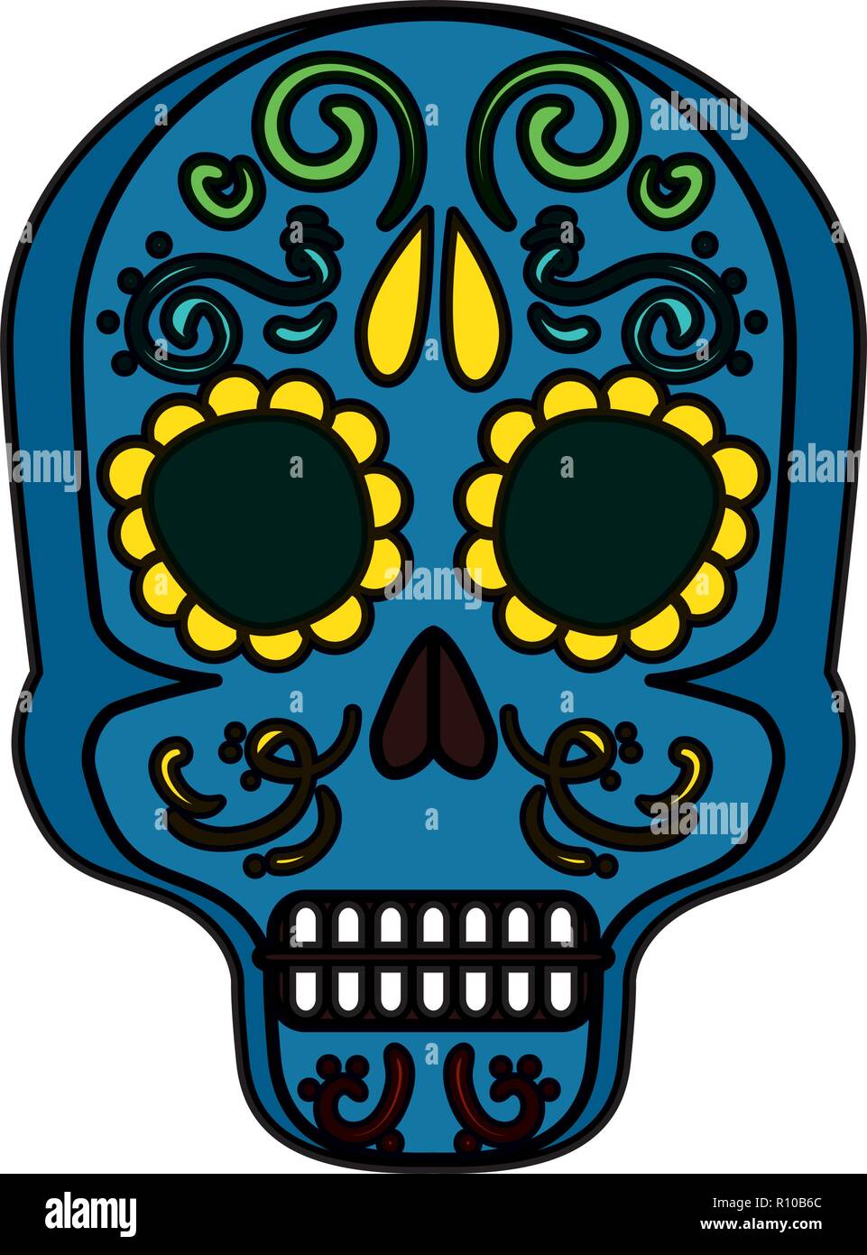 Maske des Santa Tod Vector Illustration Design Stock Vektor