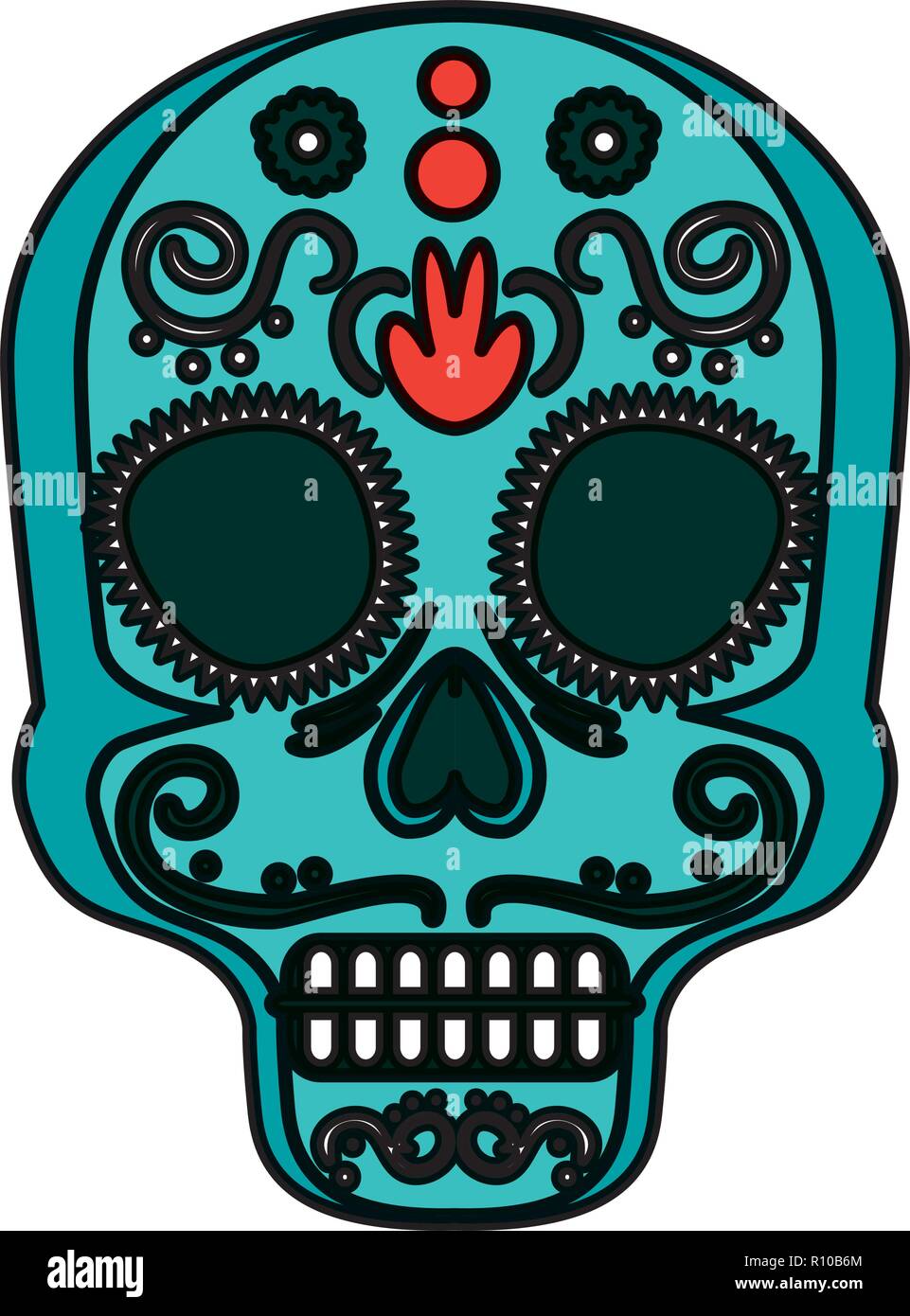 Maske des Santa Tod Vector Illustration Design Stock Vektor