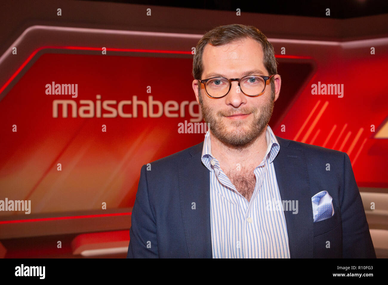 Julian Reichelt (die "Bild"-Chefredakteur) in der ARD-Talkshow "aischberger" im WDR-Studio BS 3. Köln, 07.11.2018 Stockfoto