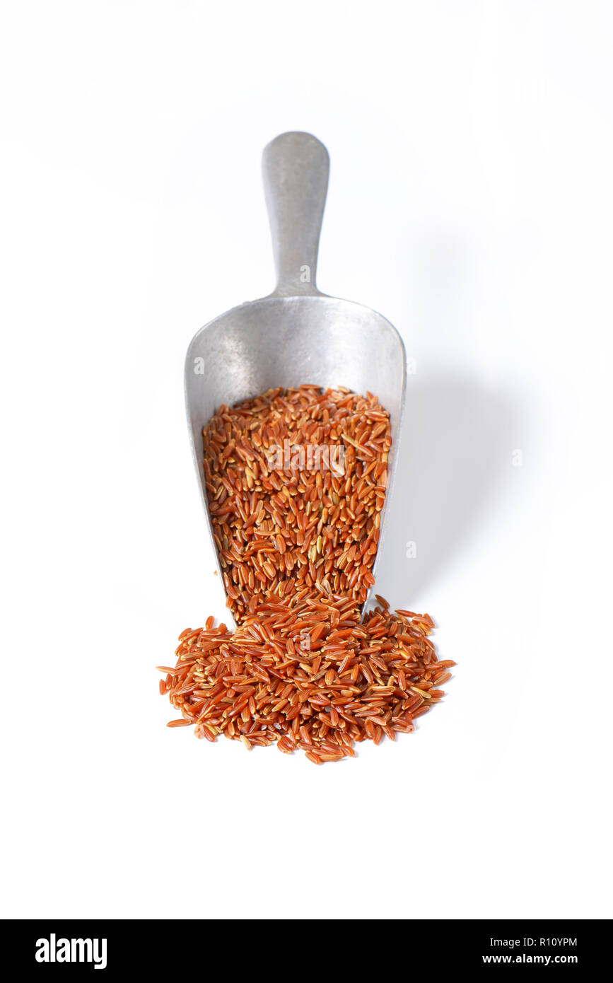 Körner von Camargue Roter Reis in eine Schaufel Stockfoto