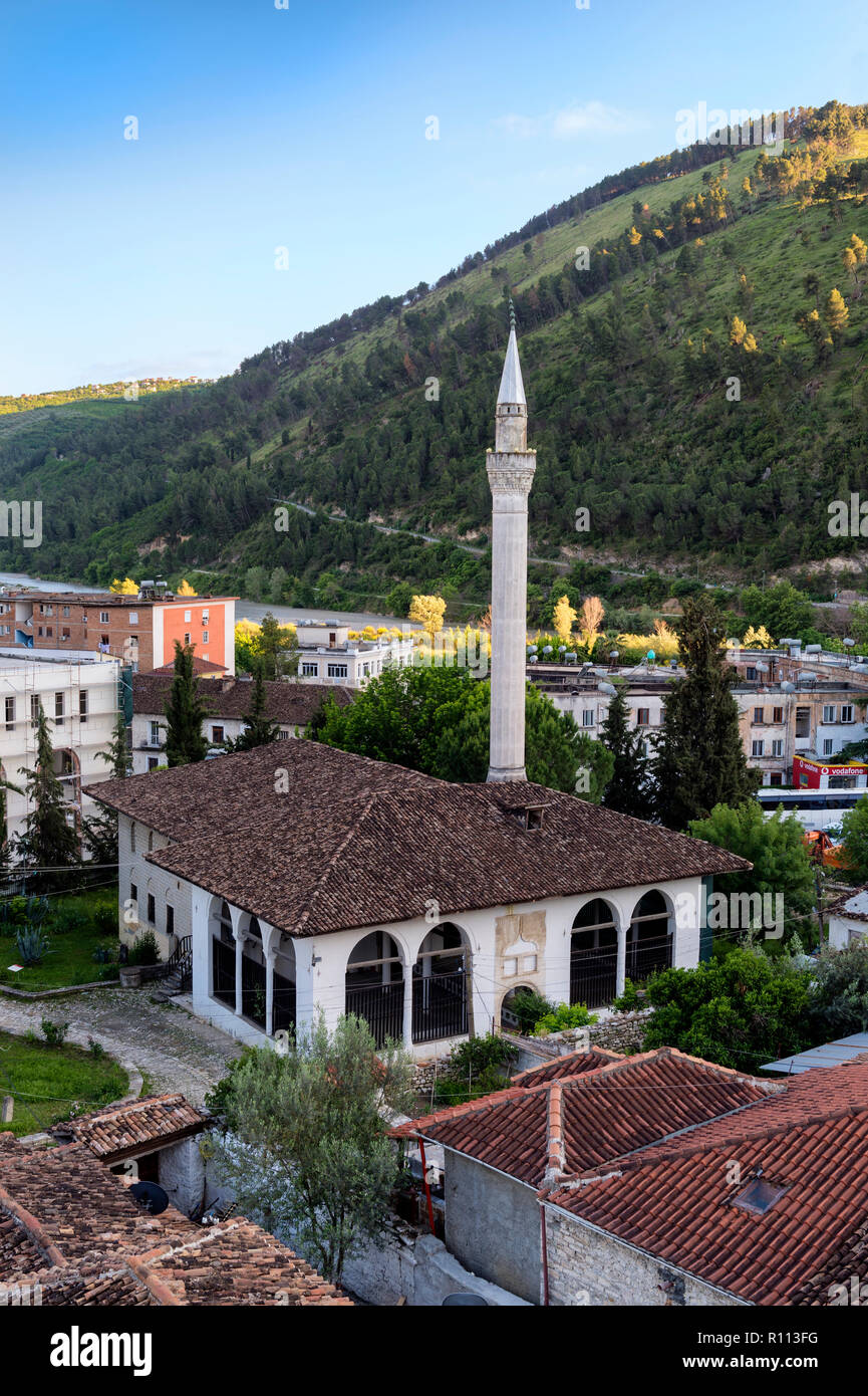 King's Moschee und Berat Stadt, Berat, Albanien Stockfoto