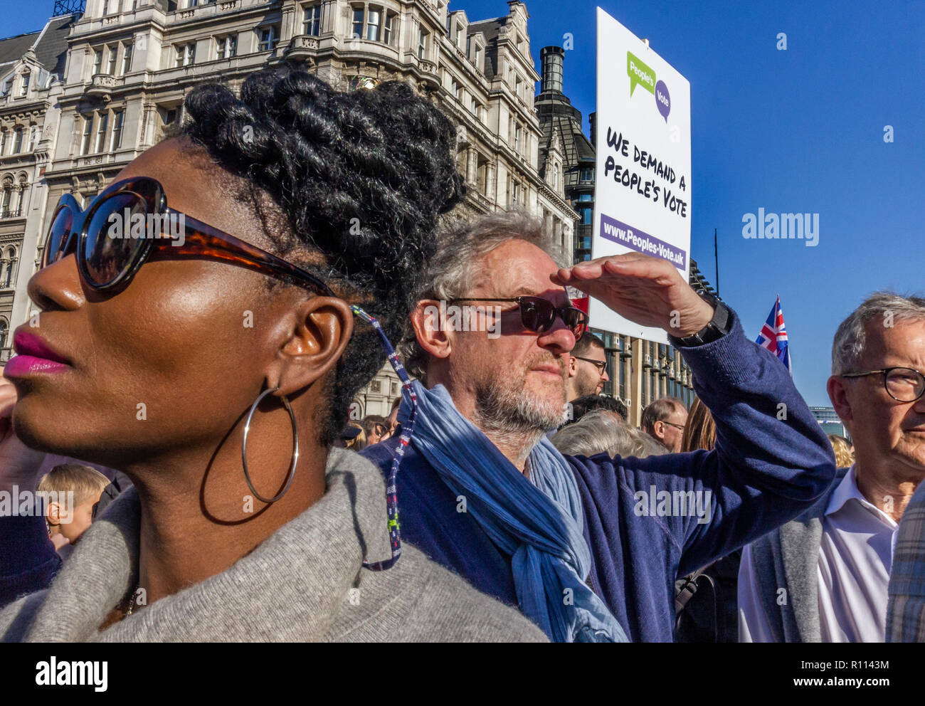 London, Großbritannien. 20. Oktober, 2018. Die Abstimmung März für Neue Brexit Referendum. Stockfoto