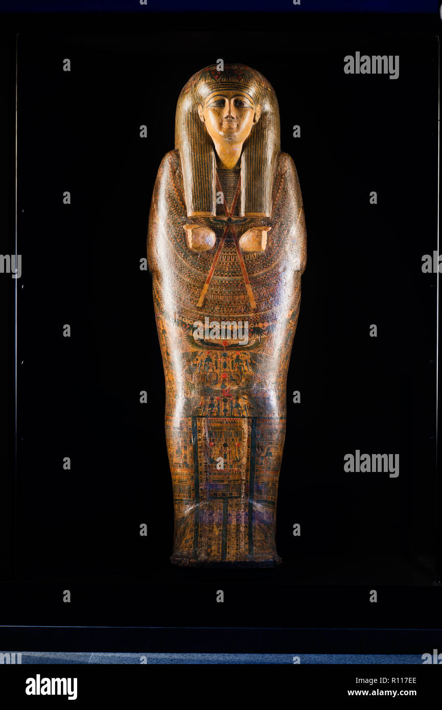Alten ägyptischen Sarkophag Stockfoto