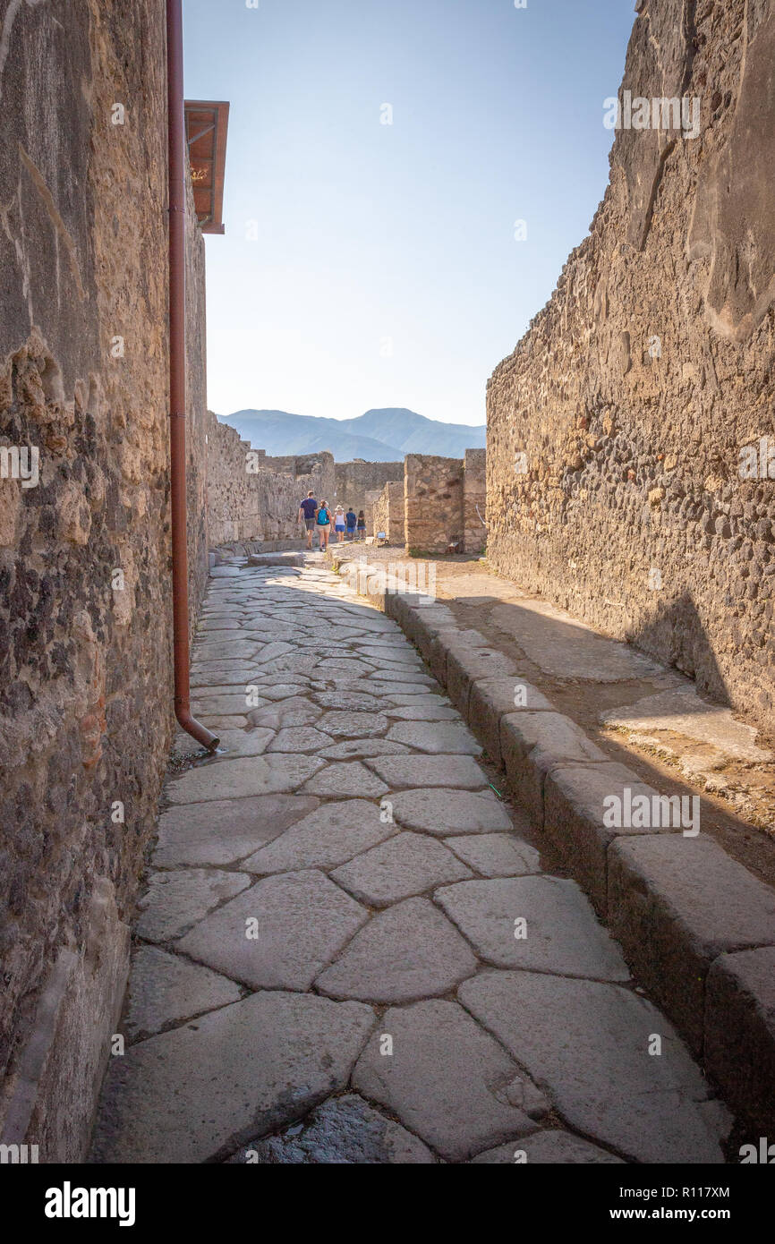 Römische Ruinen in Pompeji Italien Stockfoto