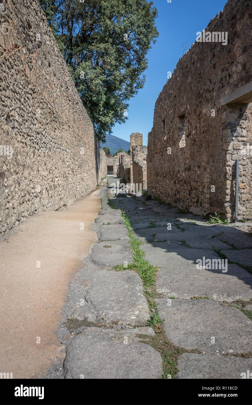Römische Ruinen in Pompeji Italien Stockfoto