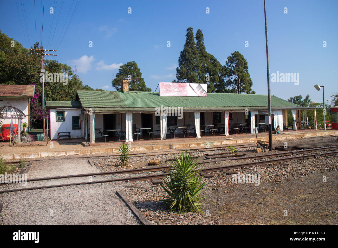 Alte Diamond Mine Dorf Cullinan, in der Nähe von Pretoria, Südafrika. Alle Gebäude sind zu erhalten. Stockfoto
