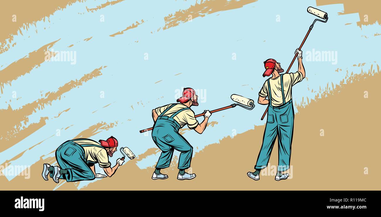 Hintergrund Maler malen die Wand Stock Vektor