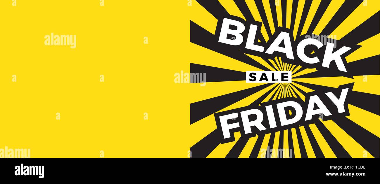 Schwarzer Freitag verkauf Banner mit Kopie Platz für Text. Vector Illustration EPS 10. Stock Vektor