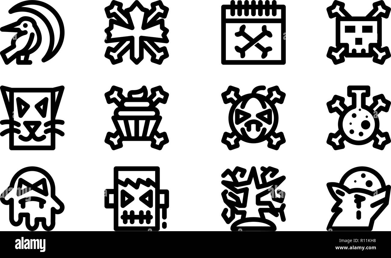 Halloween Feier Symbol Vorlage Stock Vektor