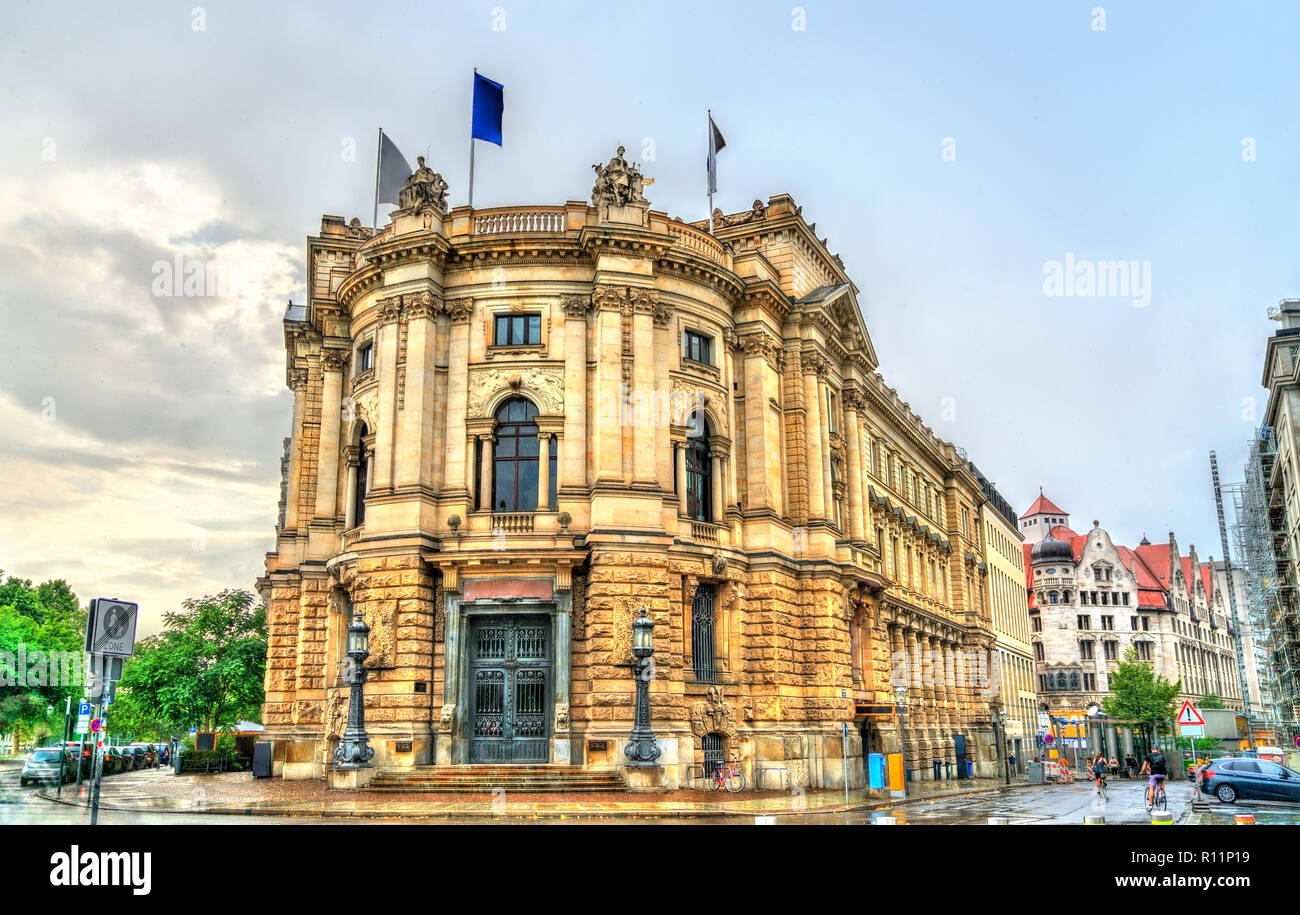 Gebäude in der Innenstadt von Leipzig, Deutschland Stockfoto