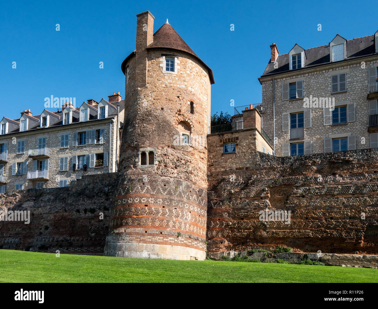 Panorama der Le Mans Gehäuse. Es war am Ende des 3.Jahrhundert erbaut
