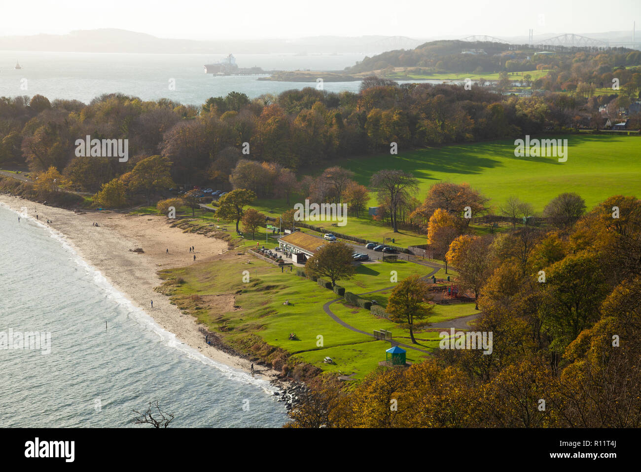 Silversands Beach in Dunfermline Fife in Schottland. Stockfoto