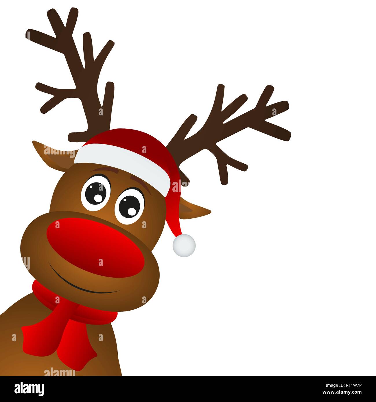 Lustige Cartoon Weihnachten Rentier Stock Vektorgrafik Alamy