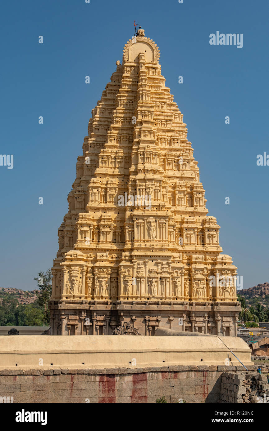 Virupaksha-Tempel, Hampi, Karnataka, Indien Stockfoto