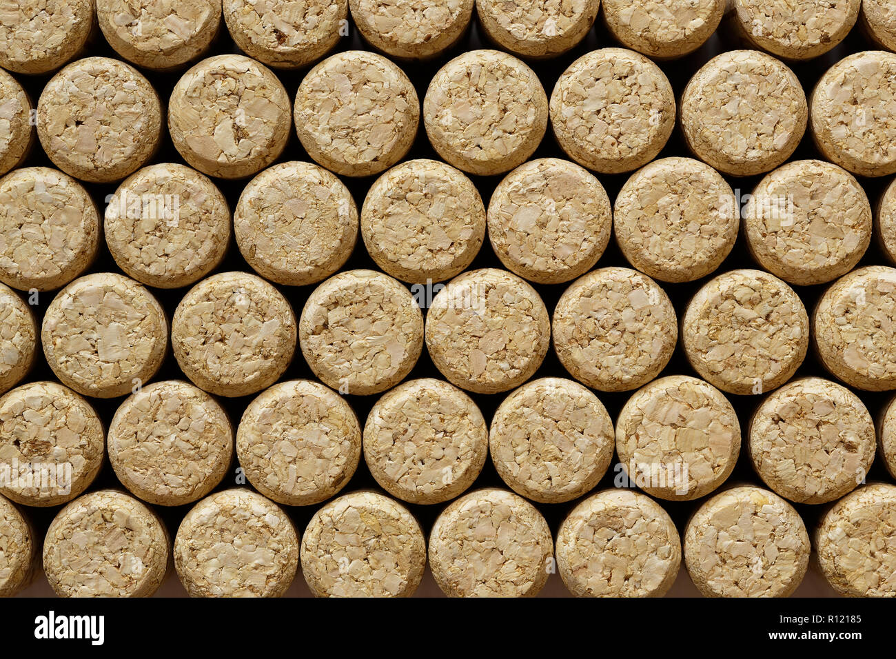 Weinkorken ende Textur close-up. Cork Tree Stockfoto