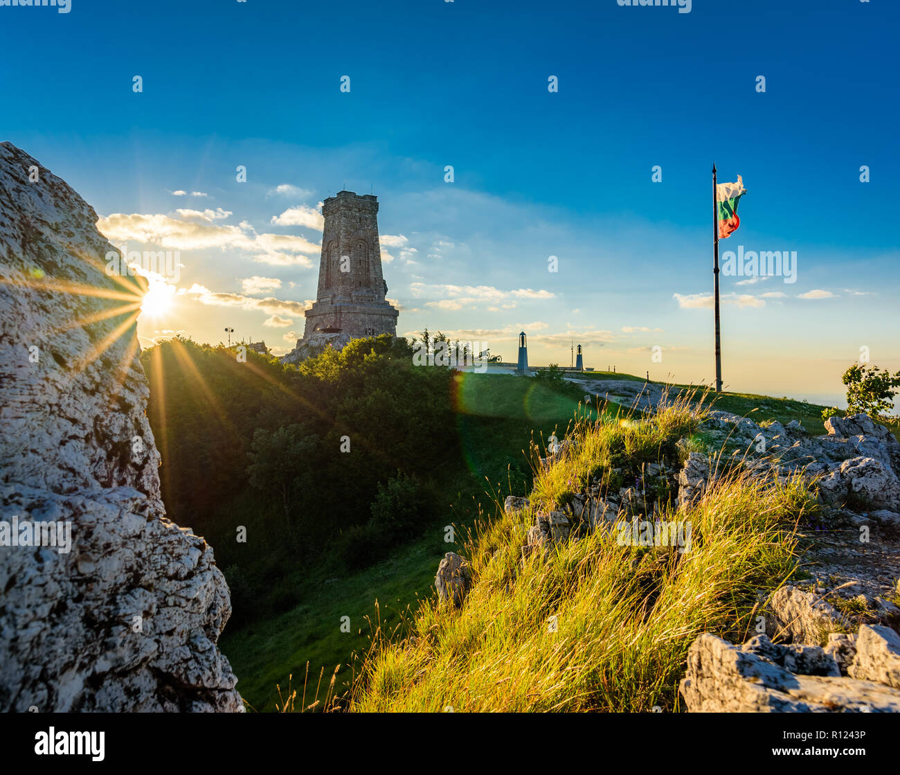 Shipka, Bulgarien - Denkmal zur Erinnerung an die Opfer der Russen und Bulgaren im Russisch-türkischen Krieg Stockfoto