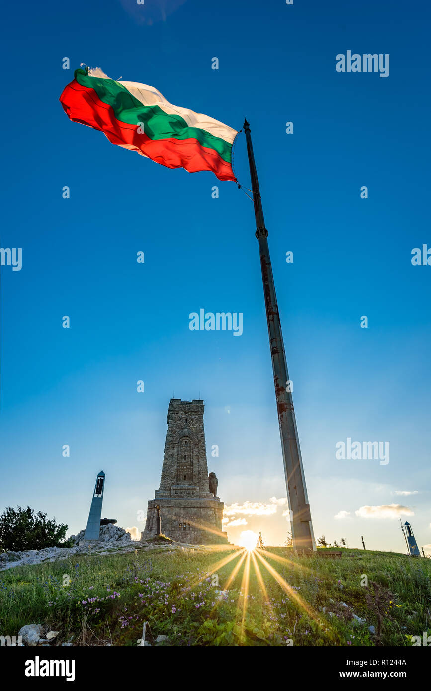 Shipka, Bulgarien - Denkmal zur Erinnerung an die Opfer der Russen und Bulgaren im Russisch-türkischen Krieg Stockfoto