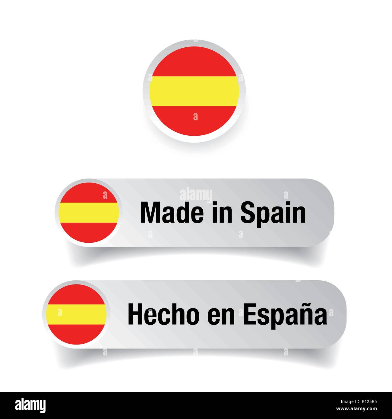 In Spanien label vorgenommen Stock Vektor