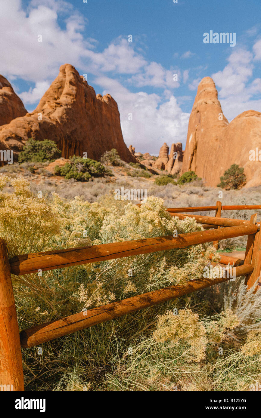 Herbst im Arches National Park, Utah Stockfoto