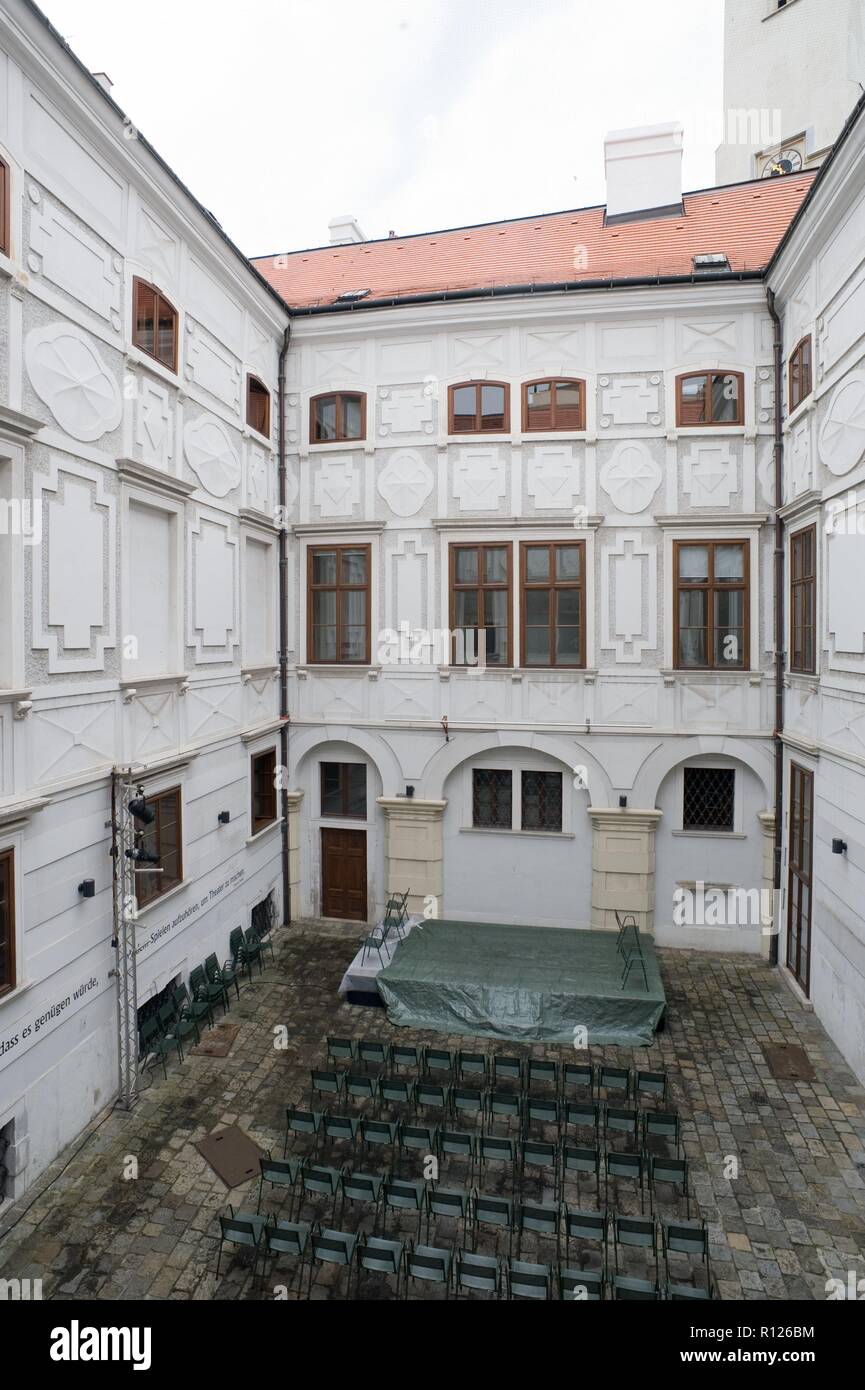 Wien, Palais Lobkowitz, heute Theatermuseum, erbaut 1685-1687 von Giovanni Pietro Tencala - Österreich, Wien, Palais Lobkowitz, heute Theater Museum, e Stockfoto