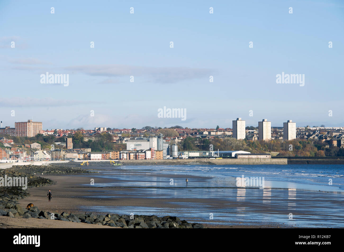 Seafield Strand und Meer, Kirkcaldy Kirkcaldy, Schottland. Stockfoto