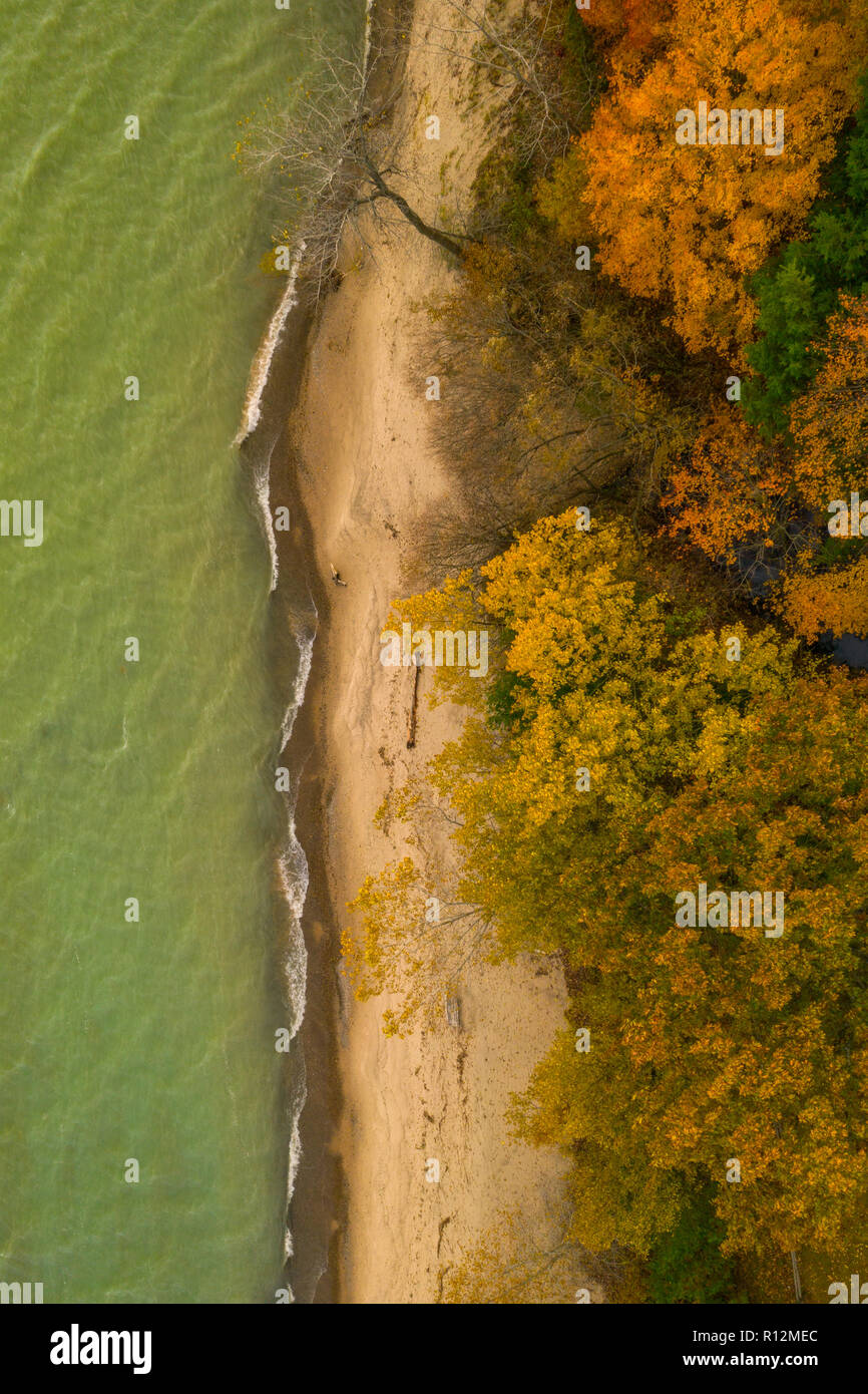 Herbst Huron, Lake Huron, Michigan Stockfoto