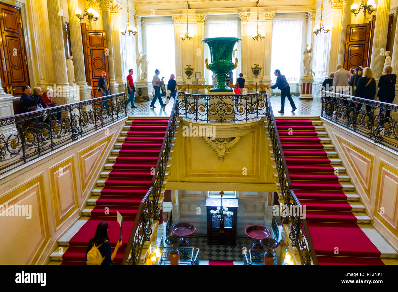 Staatliche Eremitage St. Petersburg, Russische Sankt Peterburg, früher (1914 - 24) und Petrograd (1924-91) Leningrad, Stadt und Hafen, extreme Nort Stockfoto