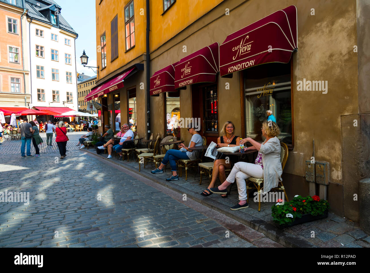 Altstadt Reiseziel in Stockholm ist die Hauptstadt und die grösste Stadt in Schweden Stockfoto