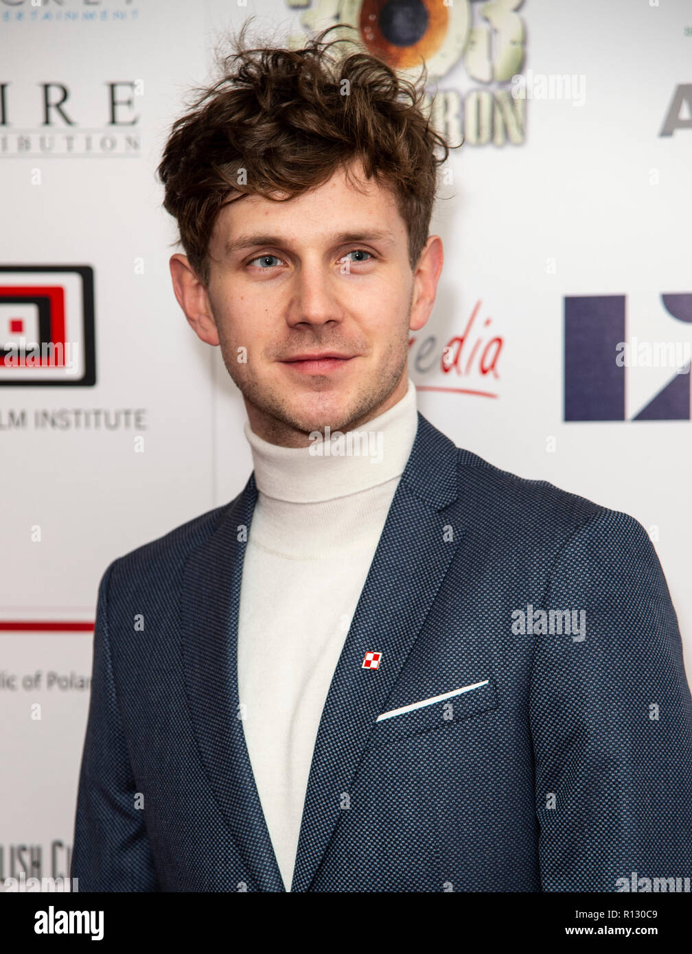 London, Großbritannien. 8. November 2018. Antoni Krolikowski besucht die UK-Premiere von "303 Squadron" im Science Museum am 8. November 2018 in London, England Credit: Gary Mitchell, GMP-Media/Alamy leben Nachrichten Stockfoto