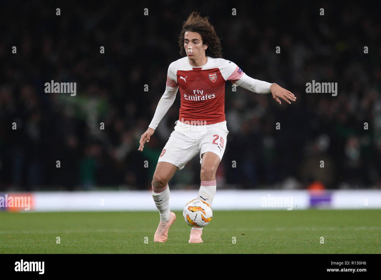 London, Großbritannien. 8. November 2018. MattŽo Guendouzi von Arsenal Arsenal v Sporting Lissabon, UEFA Europa League - Gruppe E, Emirates Stadium, London (Holloway) - 8. November 2018 Quelle: Richard Calver/Alamy leben Nachrichten Stockfoto