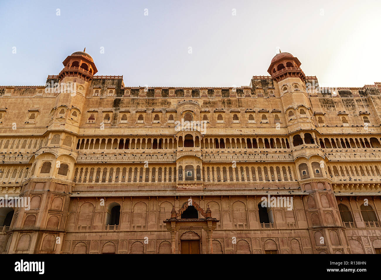 Junagarh Fort in Bikaner Frontalansicht, Rajasthan Indien Stockfoto