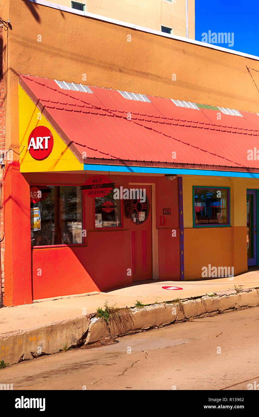 Außerhalb der Wilde Westen Knüpfens Store auf N. Texas Straße in der Innenstadt von Silver City, NM Stockfoto
