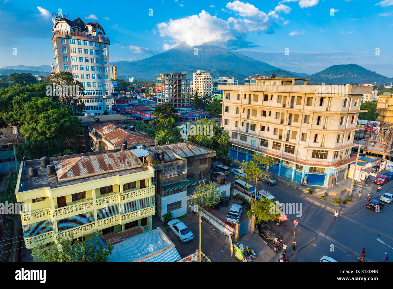 Arusha, Tansania - Januar 24, 2018 - Stadt Arusha. Tansania. Stockfoto