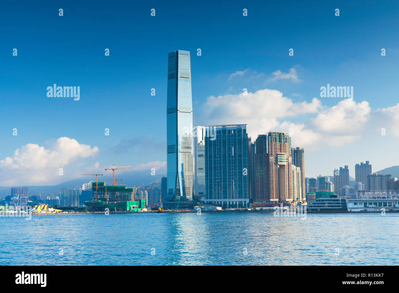 International Commerce Centre (ICC) und West Kowloon, Kowloon, Hong Kong Stockfoto