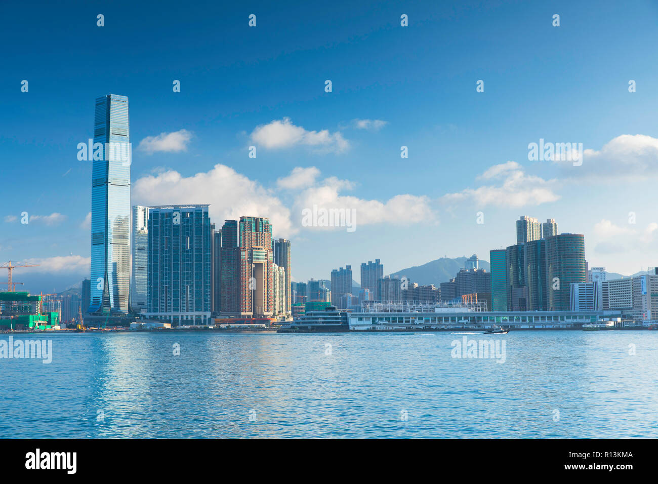 International Commerce Centre (ICC) und West Kowloon, Kowloon, Hong Kong Stockfoto