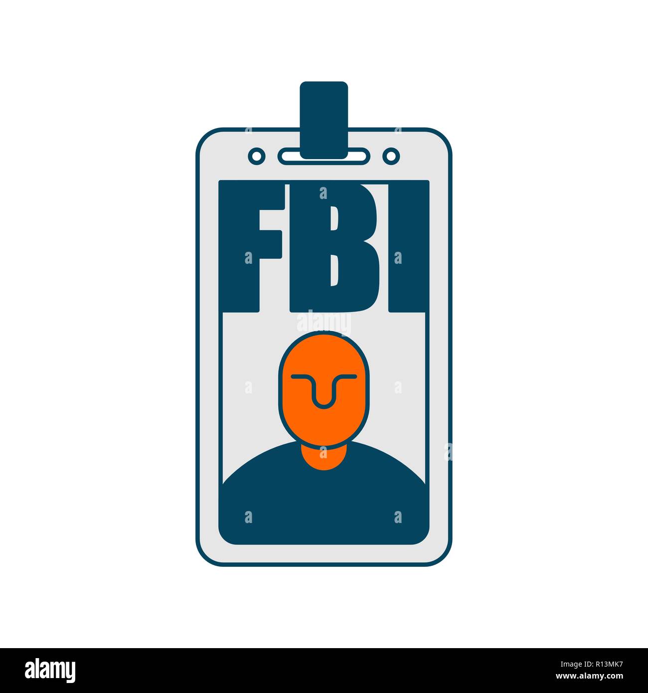 Fbi Abzeichen isoliert. Fbi Zeichen Stock Vektor