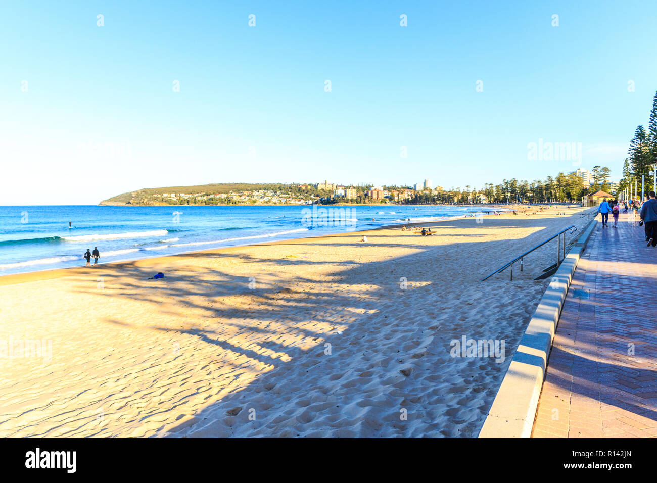 Manly Beach an einem sonnigen Nachmittag, New South Wales, Australien Stockfoto