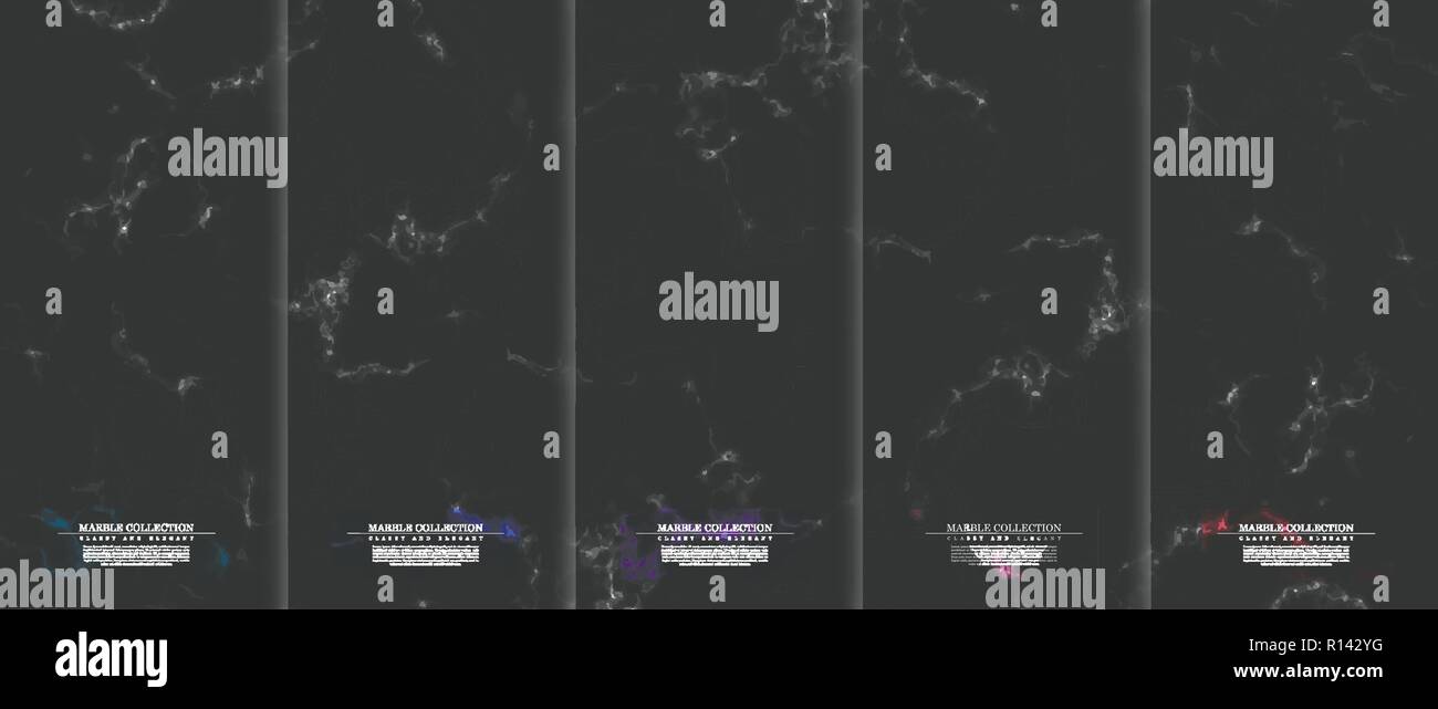 Marmor Sammlung abstrakte Muster Textur dunklen Hintergrund Vorlage vektor design Stock Vektor