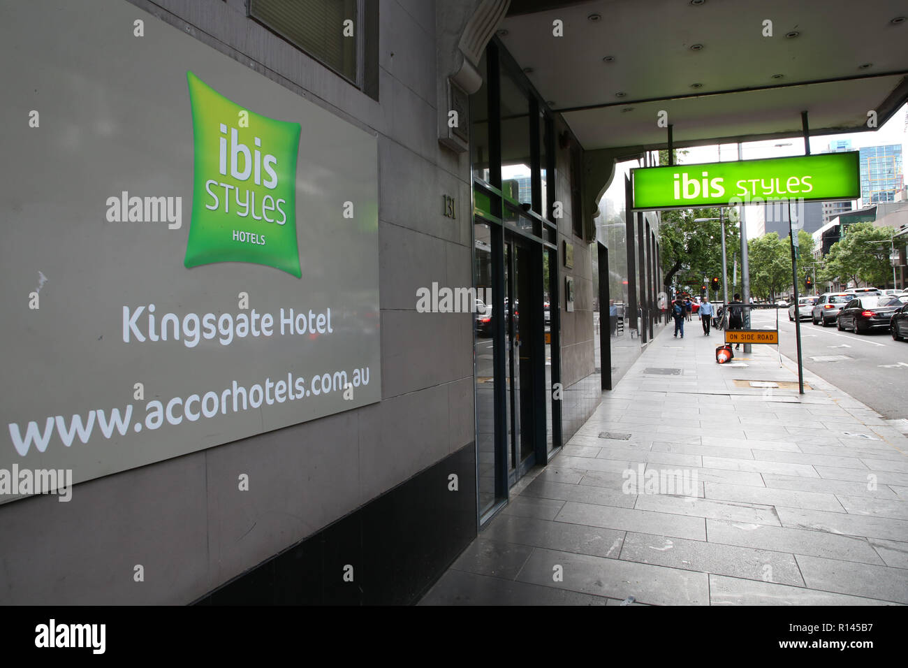 Ibis Kingsgate Hotel, King Street, Melbourne, Victoria, Australien Stockfoto