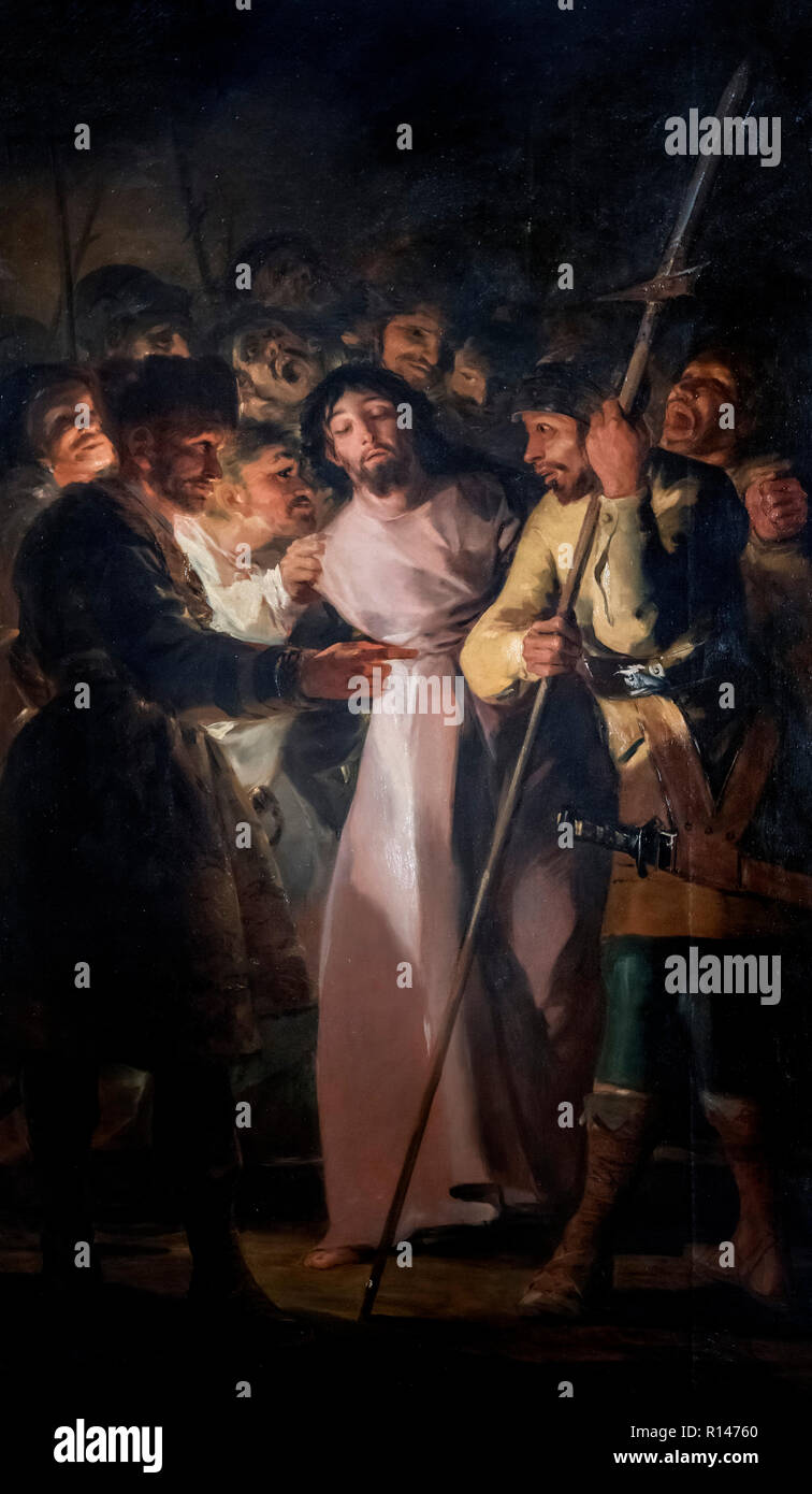 Die Verhaftung von Christus (Prendimiento de Cristo) von Francisco Jose de Goya y Lucientes (1746-1828), Öl auf Leinwand, 1798 Stockfoto