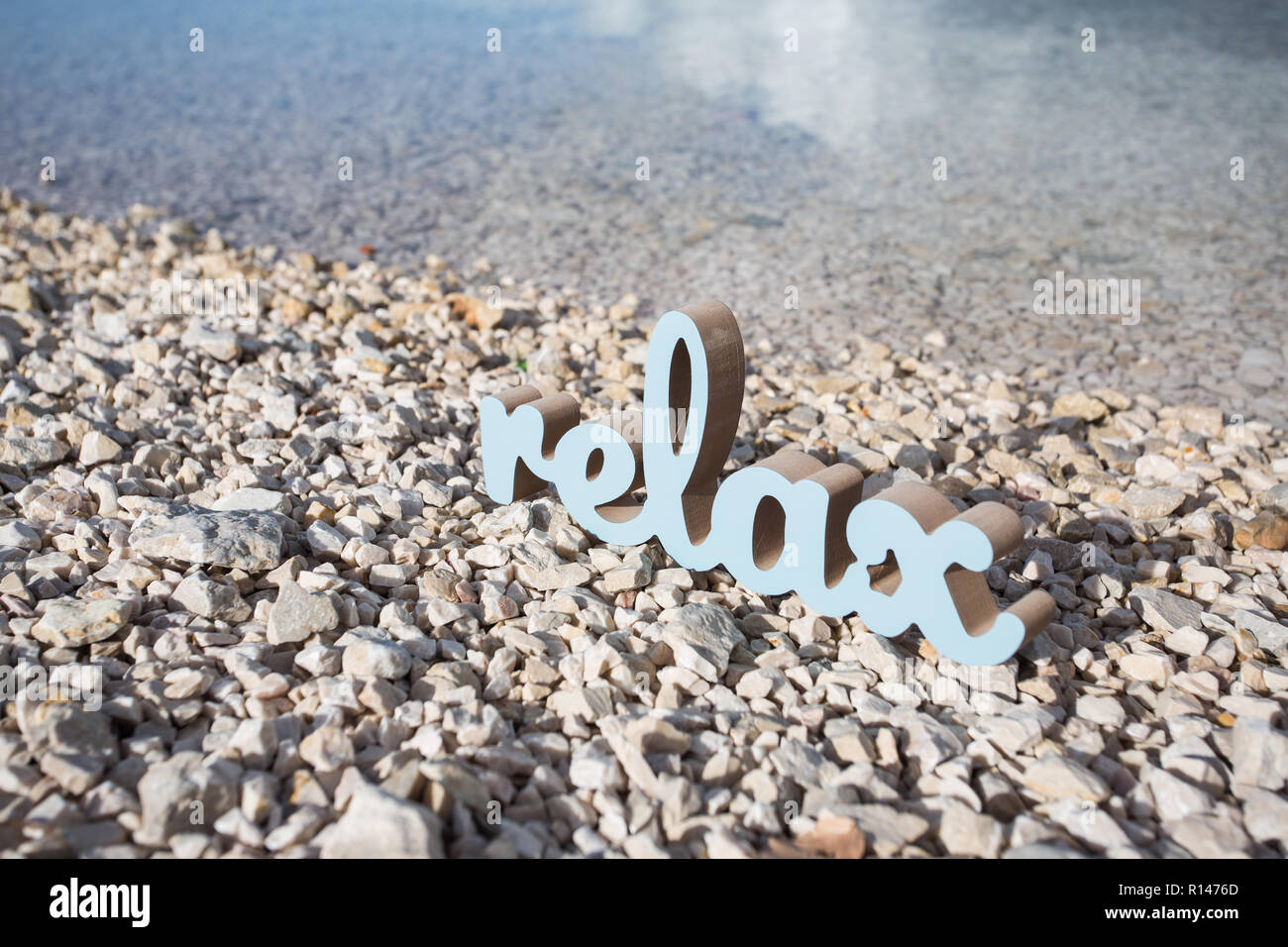 Erholsame Zeit am Strand Stockfoto