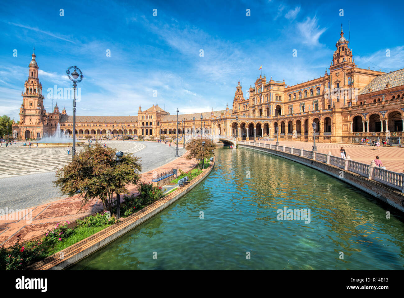 Plaza de España, Sevilla, Spanien. Stockfoto