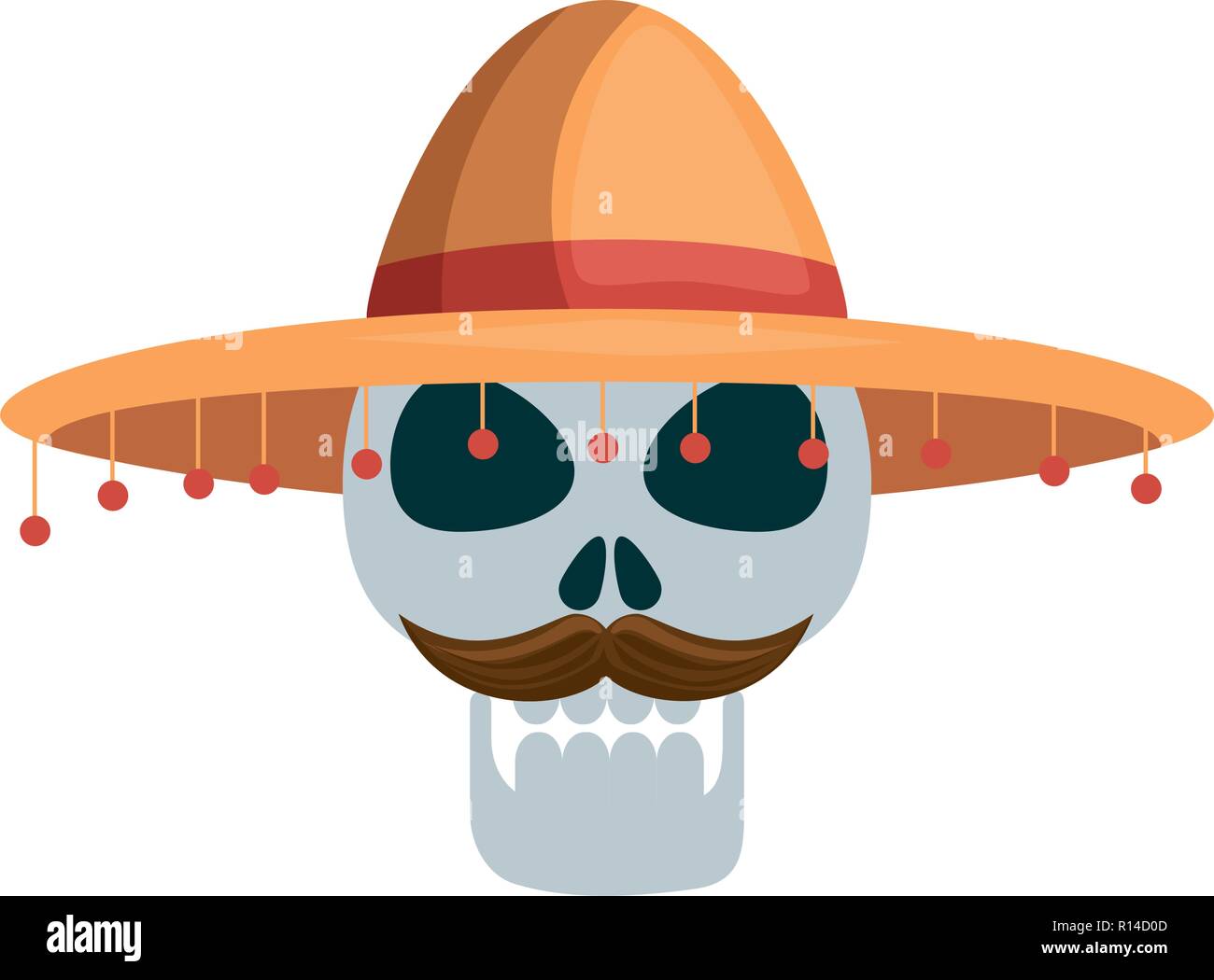 Maske des Santa Tod mit Hut Vector Illustration Design Stock Vektor