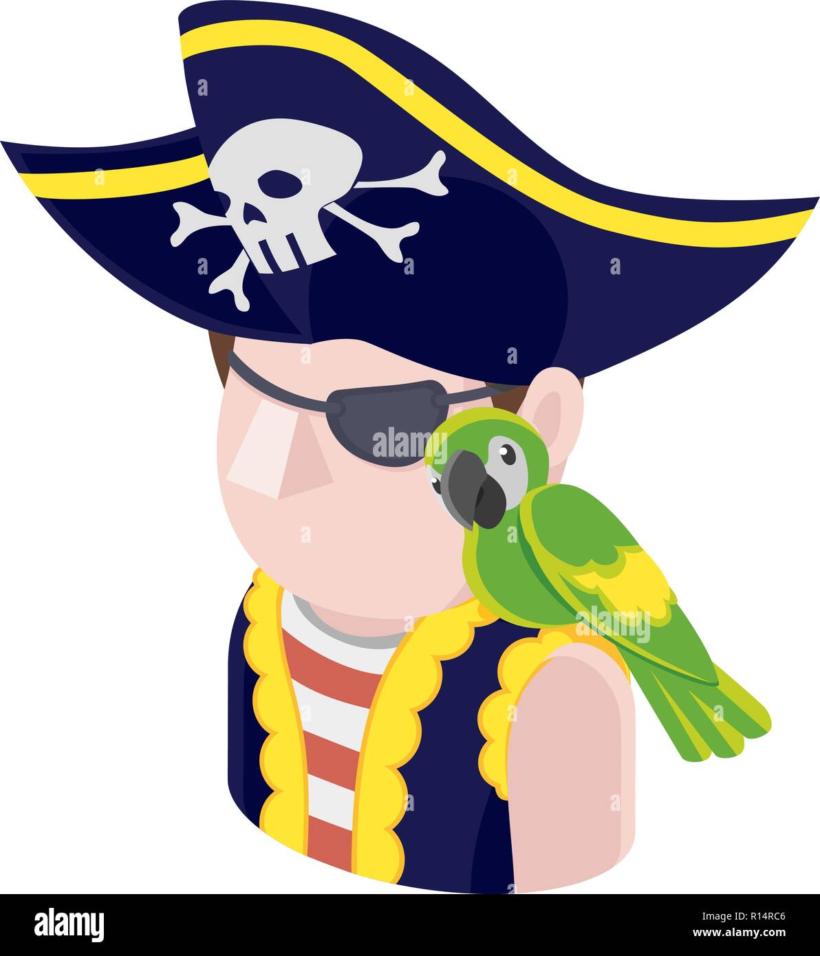 Pirate Mann Avatar Menschen Symbol Stock Vektor
