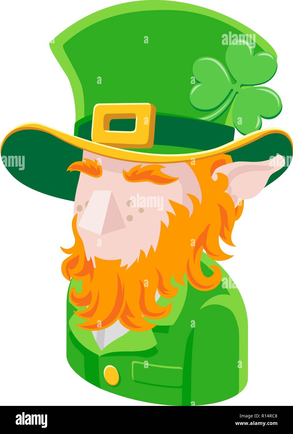 Leprechaun Mann Avatar Menschen Symbol Stock Vektor