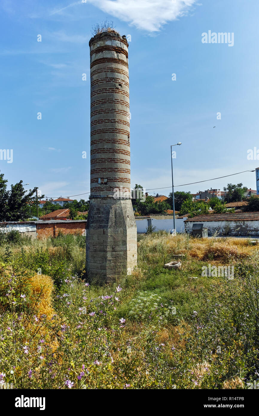 EDIRNE, Türkei - 26. MAI 2018: Ruinen der Gebäude aus der Zeit des Osmanischen Reiches in der Stadt Edirne, Türkei Stockfoto