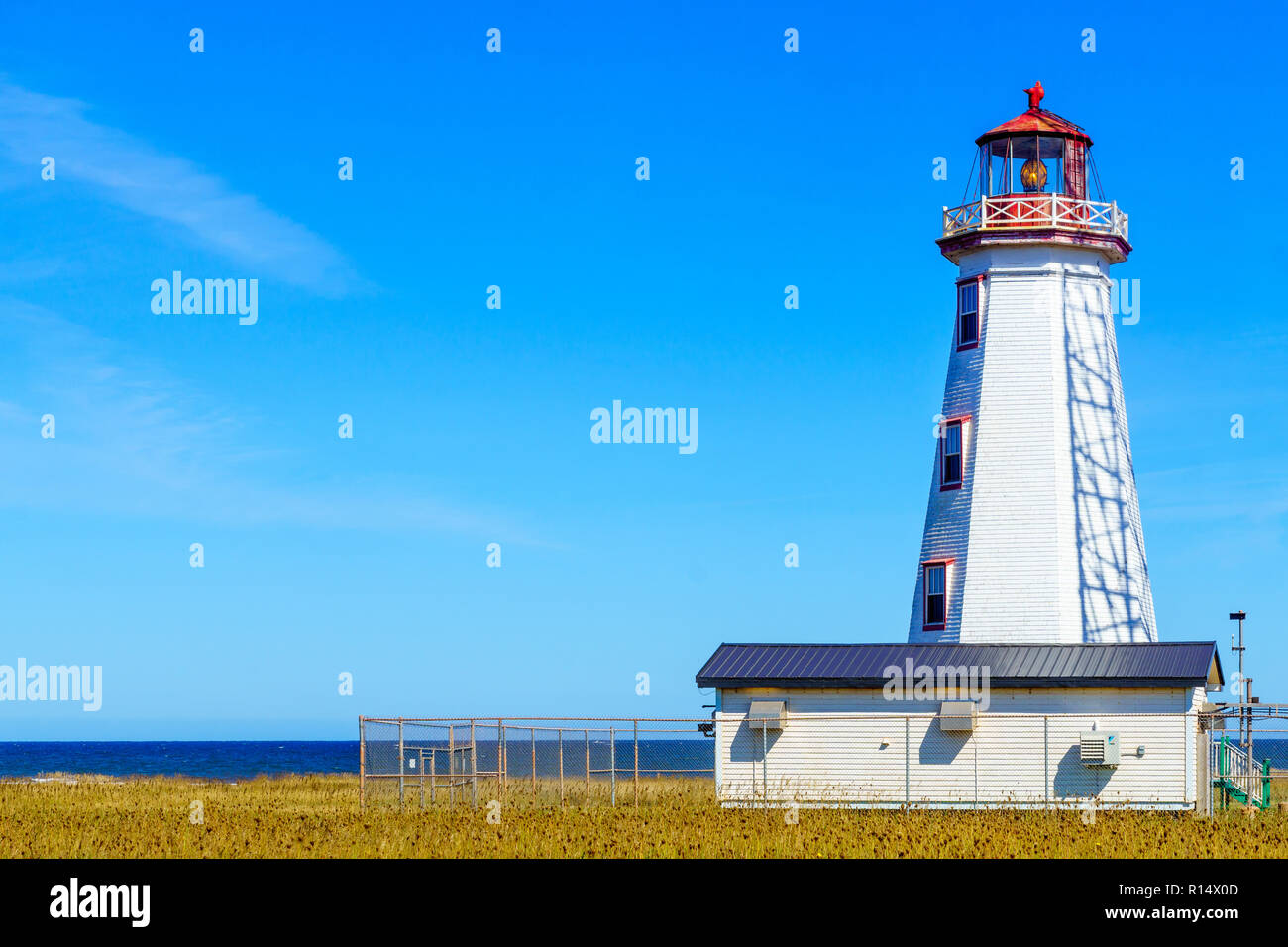 Die North Point Leuchtturm, in Prince Edward Island, Kanada Stockfoto