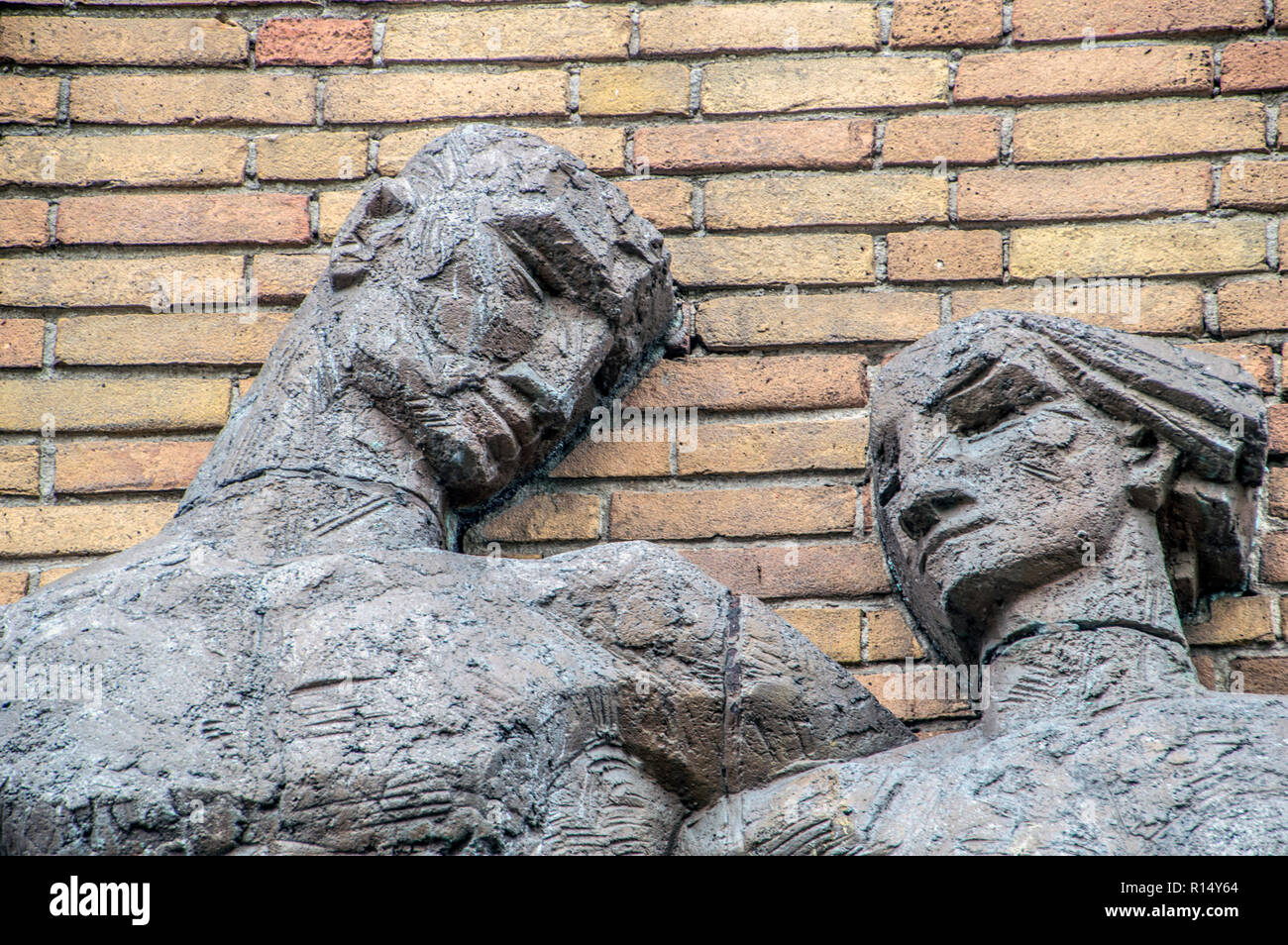 Statue Danspaar in Amsterdam West die Niederlande 2018 Stockfoto