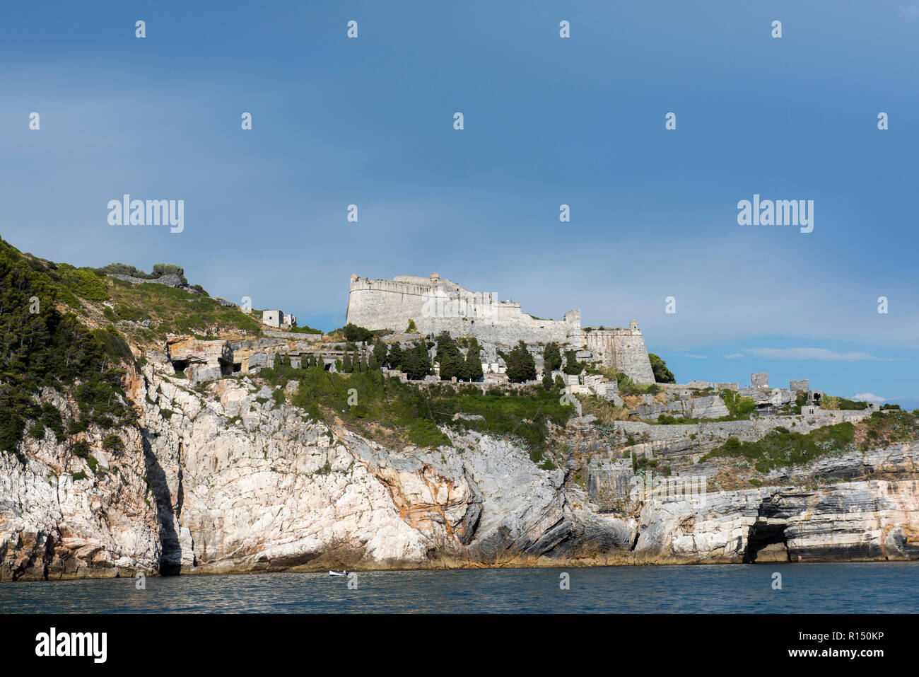 Doria in Porto Venere, einem Fischerdorf an der ligurischen Küste von Italien, Europa Stockfoto