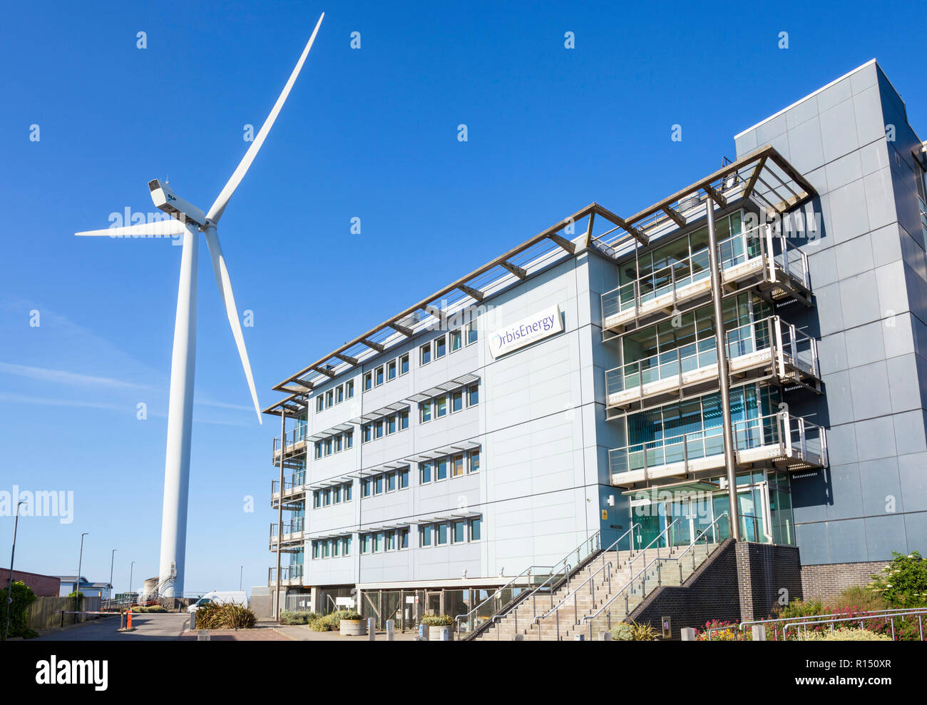 Orbis Energie eine Office Hub für offshore Unternehmen im Bereich erneuerbare Energien mit Offshore Wind Wellen- und Gezeitenenergie Technologien Wilde Straße Lowestoft GROSSBRITANNIEN Stockfoto